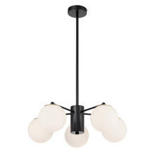 Blundell Frosted Glass 5 Light Pendant